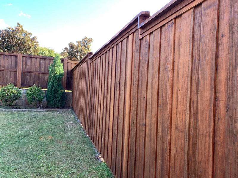 new wooden fence